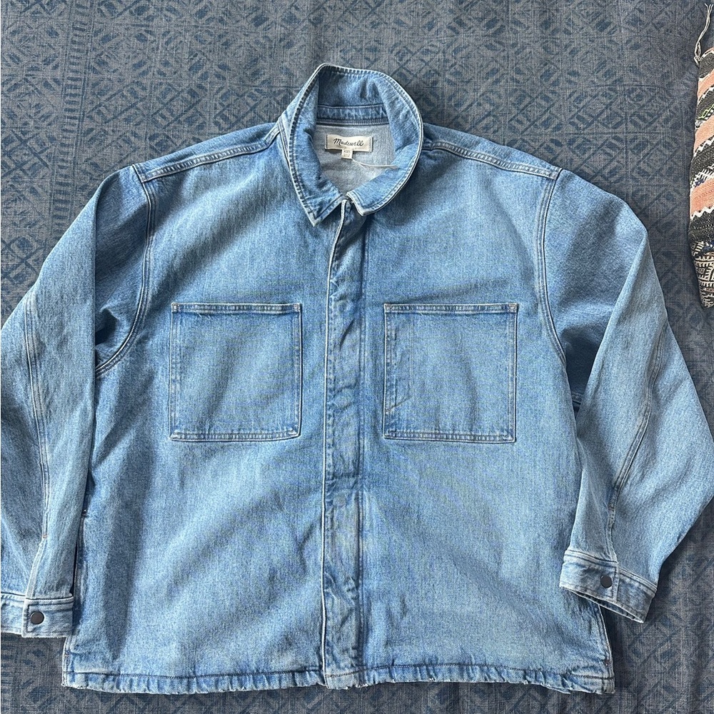Madewell Blue Lightweight Shirt Jacket